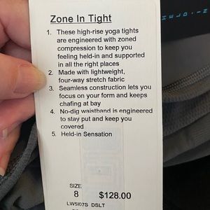 New Lululemon Zone in Tight